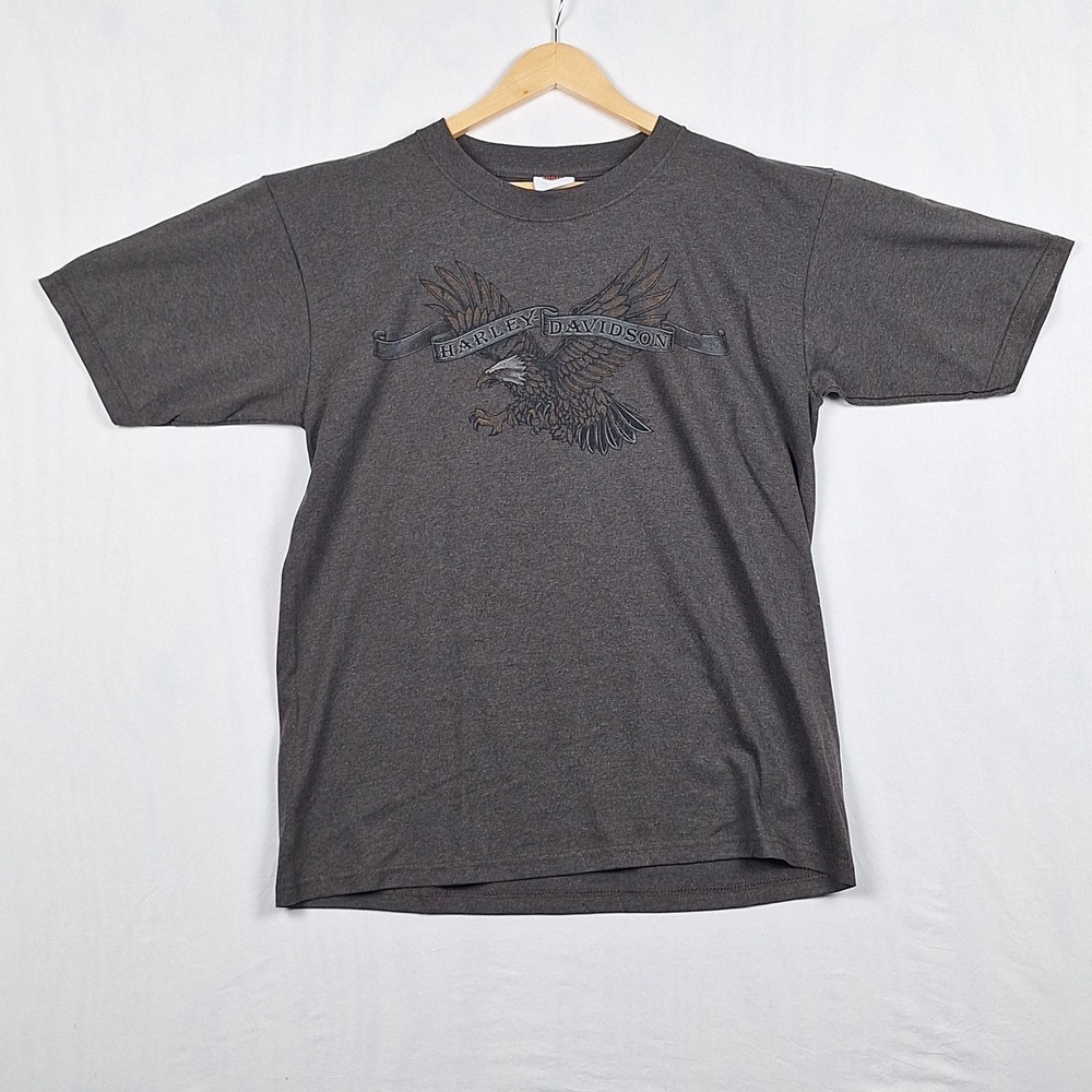 Harley-Davidson B&B Nutter Fort WV T-Shirt Eagle Bear Graphic Gray Large USA